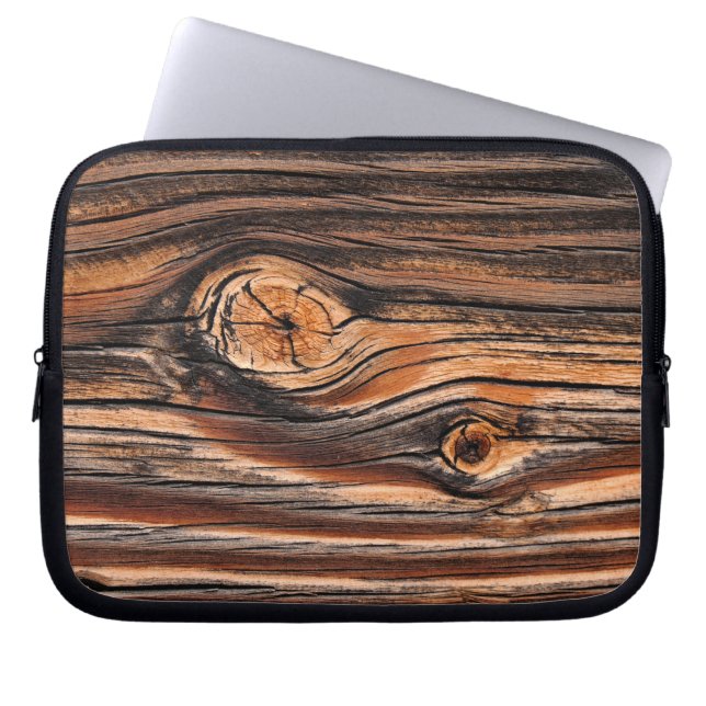 Housse Pour Ordinateur Portable Motif du grain de bois (Devant)