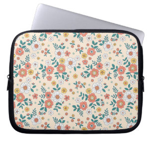 Housse Pour Ordinateur Portable Motif du jardin de fleurs de corail