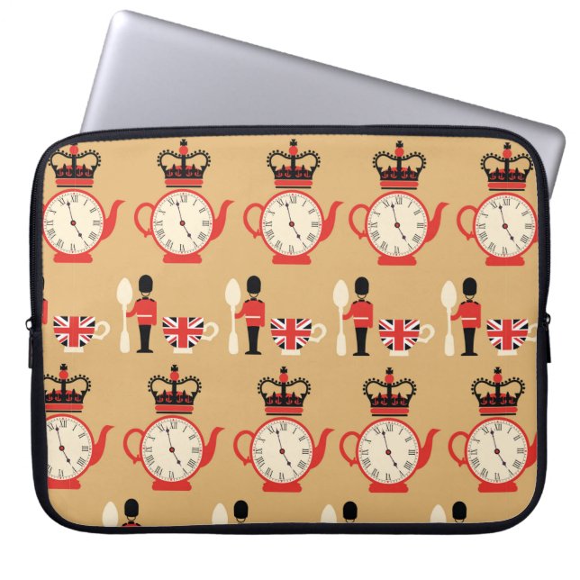 Housse Pour Ordinateur Portable motif du thé anglais transparent (Devant)