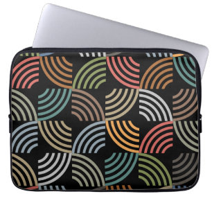 Housse Pour Ordinateur Portable Motif élégant moderne- Mode géométrique Vintage