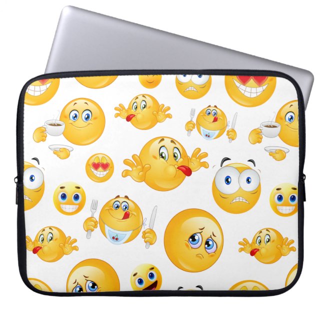 Housse Pour Ordinateur Portable Motif Emoji (Devant)