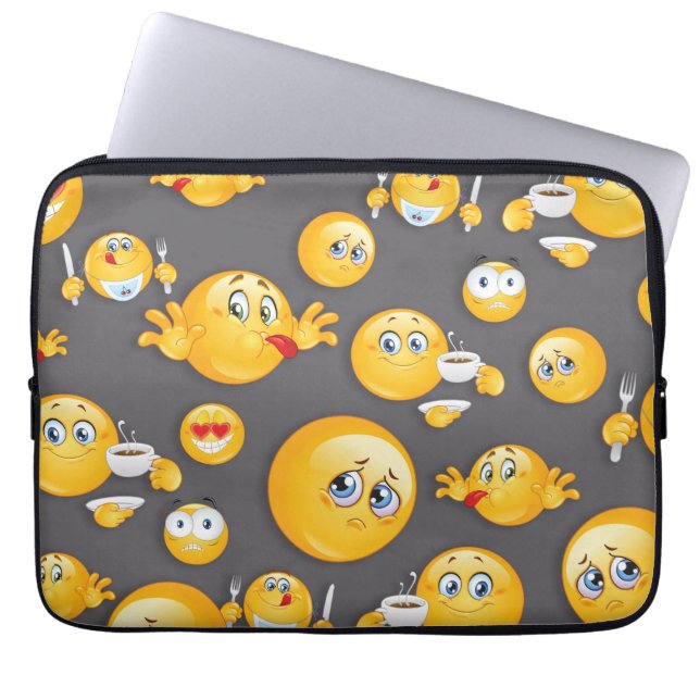 Housse Pour Ordinateur Portable Motif Emoji 2 (Devant)