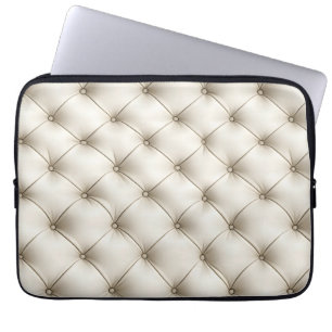 Housse Pour Ordinateur Portable Motif en cuir blanc