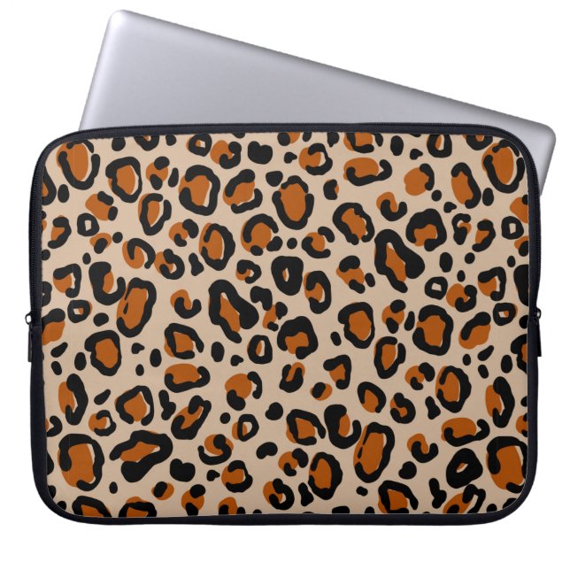 Housse Pour Ordinateur Portable Motif en fourrure de léopard (Devant)