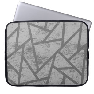 Housse Pour Ordinateur Portable Motif en mosaïque gris