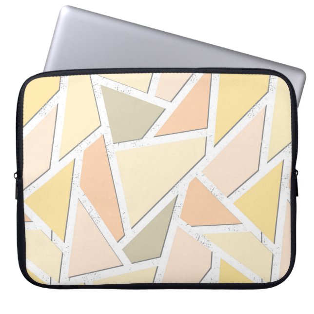 Housse Pour Ordinateur Portable Motif en mosaïque jaune citron (Devant)