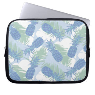 Housse Pour Ordinateur Portable Motif en pastel tropical d'ananas