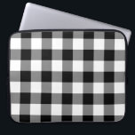 Housse Pour Ordinateur Portable Motif En vichy noir et blanc<br><div class="desc">Les carrés noirs, blancs et gris forment un plaid audacieux et à carreaux. Le motif en vichy noir et blanc a été créé à partir de rien. Le blanc est transparent, donc vous pouvez le changer si vous voulez. Il suffit de cliquer sur le bouton "Customiser", puis de sélectionner une...</div>
