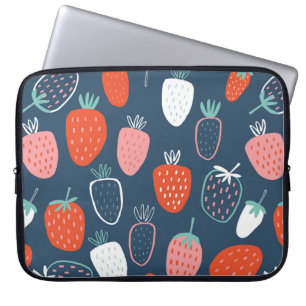 Housse Pour Ordinateur Portable Motif enfantin sans couture avec strawber dessiné