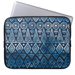 Housse Pour Ordinateur Portable Motif ethnique bleu classique