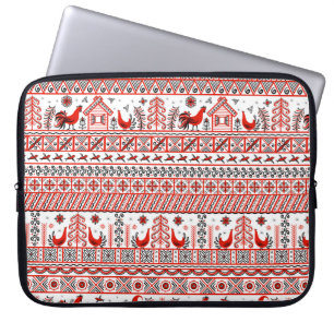 Housse Pour Ordinateur Portable Motif ethnique tribal rouge homogène