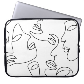 Housse Pour Ordinateur Portable Motif face Abstrait d'une ligne
