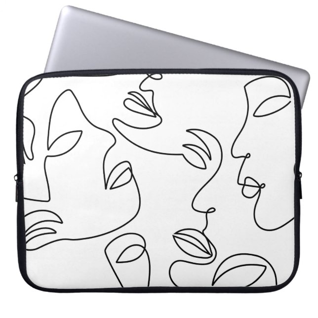 Housse Pour Ordinateur Portable Motif face Abstrait d'une ligne (Devant)