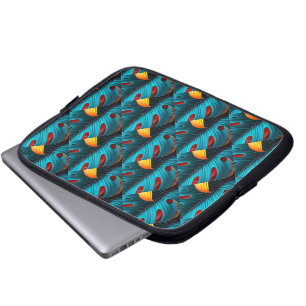 Housse Pour Ordinateur Portable Motif feuille de palme verte