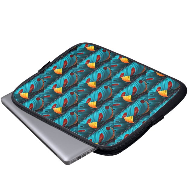 Housse Pour Ordinateur Portable Motif feuille de palme verte (Devant bas)