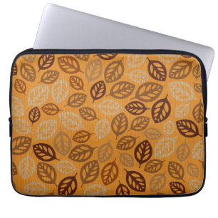 Housse Pour Ordinateur Portable Motif feuille marron