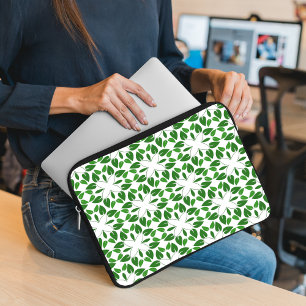 Housse Pour Ordinateur Portable Motif Feuille, Motif De Feuilles, Feuilles Verts