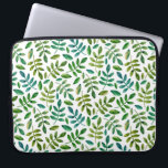 Housse Pour Ordinateur Portable Motif feuille vert aquarelle. Floral verdoyant<br><div class="desc">Aquarelle verdure feuille motif poche portable. Veuillez me contacter si vous avez besoin d'autres articles.</div>