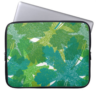 Housse Pour Ordinateur Portable Motif feuille vert transparent