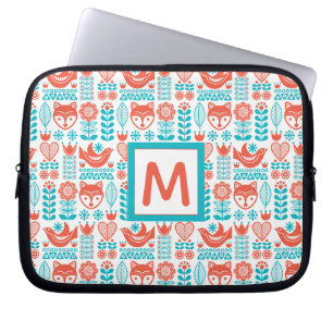 Housse Pour Ordinateur Portable Motif finlandais d'art populaire de Fox et