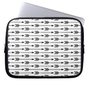 Housse Pour Ordinateur Portable Motif Flèches noir et blanc