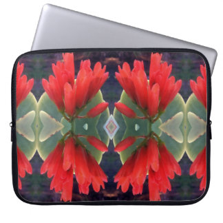 Housse Pour Ordinateur Portable Motif Fleurs rouges