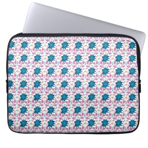 Housse Pour Ordinateur Portable Motif floral bohème coloré Fleur rétro 