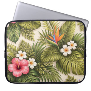 Housse Pour Ordinateur Portable Motif floral botanique tropical