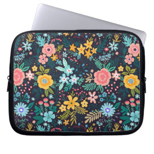 Housse Pour Ordinateur Portable Motif floral coloré mignon