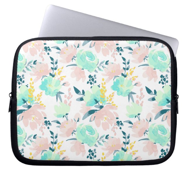 Housse Pour Ordinateur Portable Motif floral d'aquarelle (Devant)