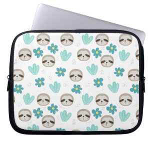 Housse Pour Ordinateur Portable Motif floral de paresse douce