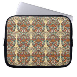 Housse Pour Ordinateur Portable Motif floral de tortue