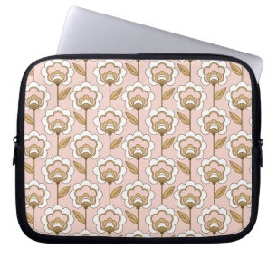Housse Pour Ordinateur Portable Motif floral moderne de la moitié du siècle