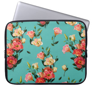 Housse Pour Ordinateur Portable Motif floral sans couture dans le style victorien.