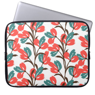 Housse Pour Ordinateur Portable Motif floral sans soudure. Joli arrière - plan flo