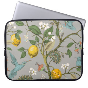 Housse Pour Ordinateur Portable Motif floral sans soudure. Papier peint botanique.