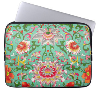 Housse Pour Ordinateur Portable Motif floral vintage, style William Morris,