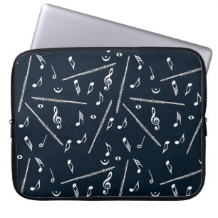 Housse Pour Ordinateur Portable Motif Flute Music Note