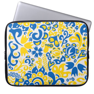 Housse Pour Ordinateur Portable Motif folklorique aux couleurs du drapeau ukrainie