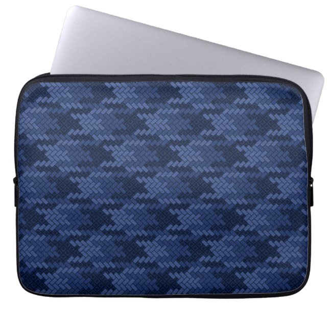 Housse Pour Ordinateur Portable Motif frappant de formes bleues (Devant)