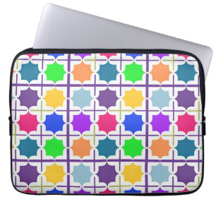 Housse Pour Ordinateur Portable Motif géométrique abstrait vif en couleurs vives
