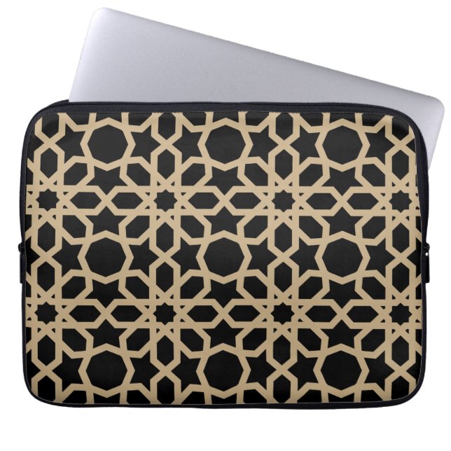 Housse Pour Ordinateur Portable Motif géométrique arabe islamique Conception Abstr (Devant)
