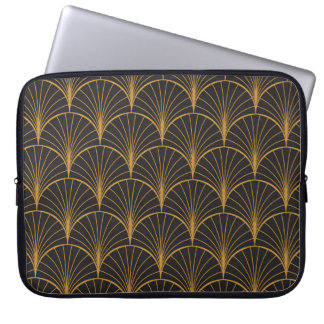 Housse Pour Ordinateur Portable Motif géométrique Art Déco avec cercles