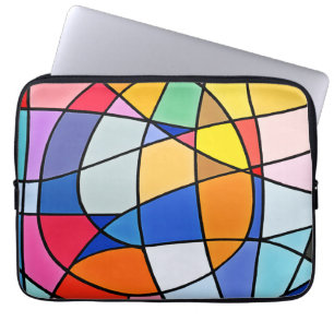 Housse Pour Ordinateur Portable Motif géométrique coloré