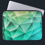Housse Pour Ordinateur Portable Motif géométrique de polygones cool<br><div class="desc">Couleurs cool de vert,  d'aqua et de bleu dans ce design motif géométrique polygone moderne. Protégez votre ordinateur portable ou votre tablette à l'aide d'une pochette colorée et élégante.</div>
