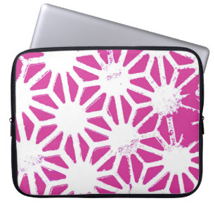 Housse Pour Ordinateur Portable Motif géométrique Fuchsia