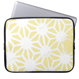 Housse Pour Ordinateur Portable Motif géométrique jaune citron