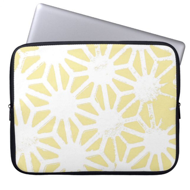 Housse Pour Ordinateur Portable Motif géométrique jaune citron (Devant)