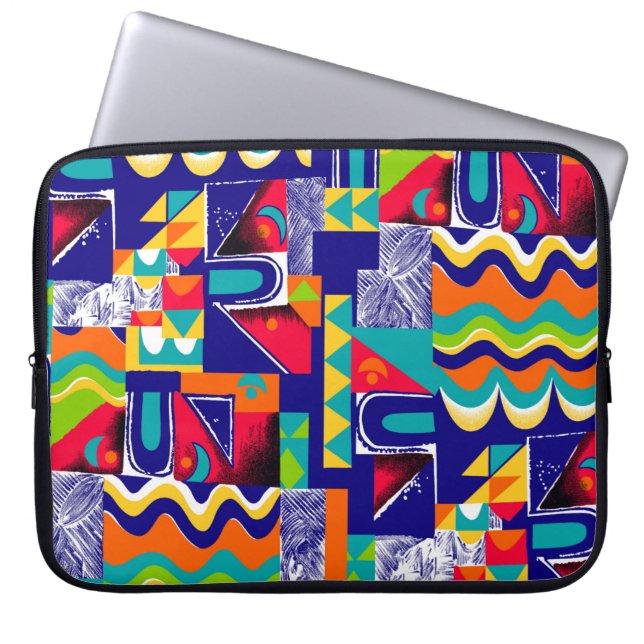 Housse Pour Ordinateur Portable Motif géométrique moderne transparent (Devant)