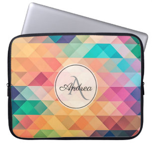 Housse Pour Ordinateur Portable Motif géométrique monographique coloré